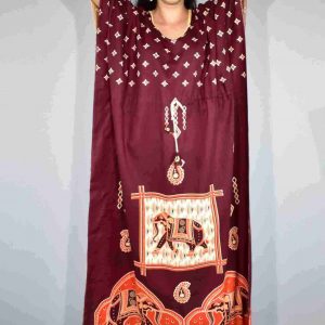 BDROX Indonesian marron Kaftan Nighty