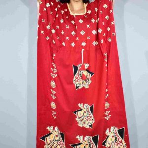 BDROX Indonesian Red Kaftan Nighty