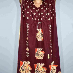BDROX Indonesian marron Kaftan Nighty