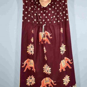 BDROX Indonesian marron Kaftan Nighty