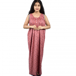 BDROX Cotton Marron Maxi Nighty MEESHO_MBFCNPF0000000088
