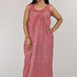 Blue Cotton Maxi Nighty