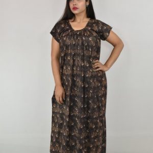 DARK BROWN Cotton Maxi Nighty