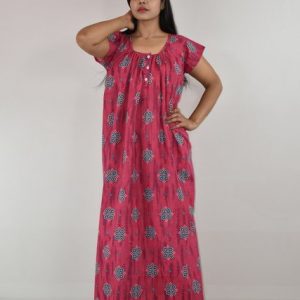 PINK Maxi Nighty Long 60 inch with Button