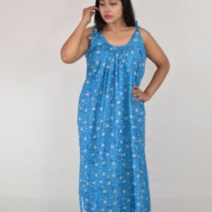 Blue Ribbon Cotton Maxi Nighty