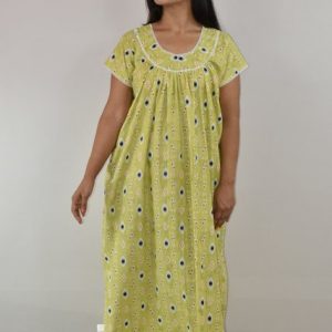 Green Maxi Nighty With Lace