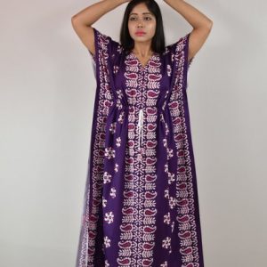 cotton Purple Kaftan