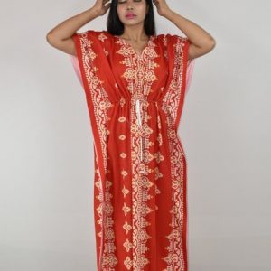 Cotton Red Kaftan