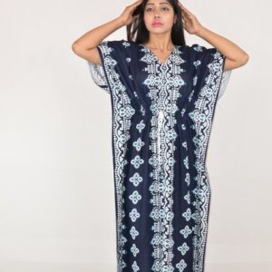 Cotton Blue Kaftan