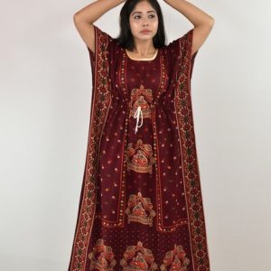 Gujri Maroon Kaftan