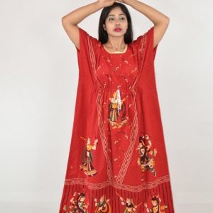 Gujri Dandia Red Kaftan