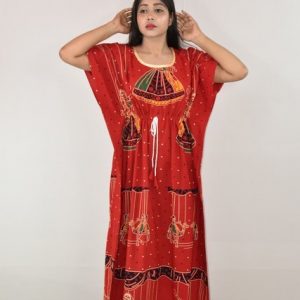 Gujri Dancing Lady Red Kaftan