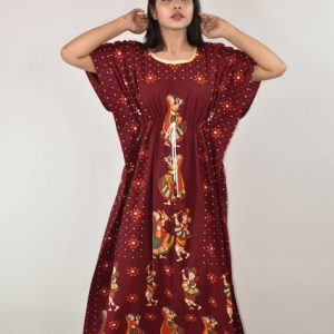 Gujri Dandia Maroon Kaftan