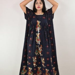 Gujri Dandia Blue Kaftan