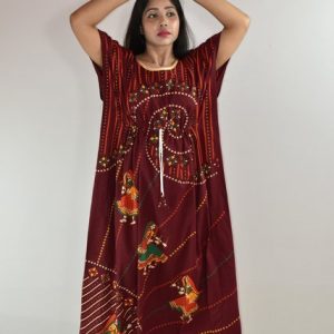 Gujri Maroon Kaftan