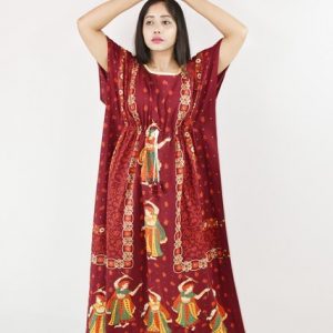 Gujri Maroon Kaftan