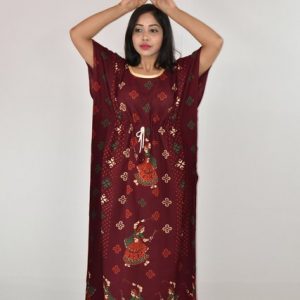 Gujri Maroon Kaftan