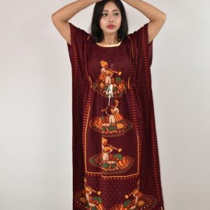 Gujri Maroon Kaftan