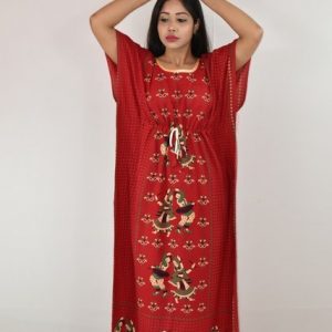 Gujri Dancing Dandia Red Kaftan