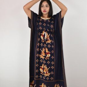 Gujri Dancing Dandia Blue Kaftan