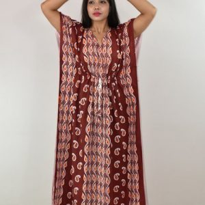 Maroom Cotton Kaftan Nighty