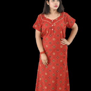 Red Gujri Maxi Nighty