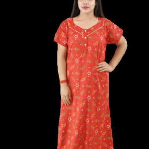 Red Gujri Maxi Nighty