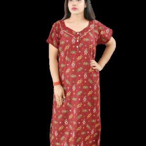 Maroon Gujri Maxi Nighty