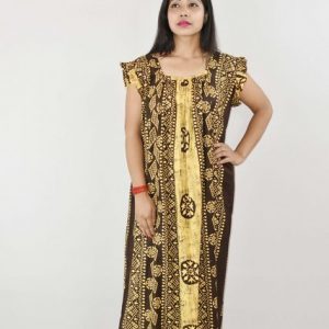 BDROX Cotton Maroon Maxi Nighty