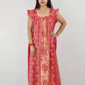 BDROX Cotton Pink Maxi Nighty