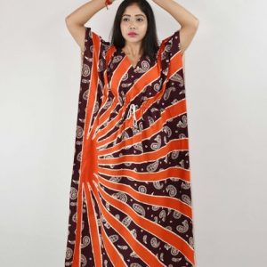 Jaisal Indonesian Maroon Kaftan