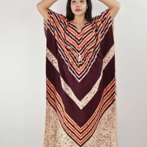 Jaisal Indonesian Maroon Kaftan