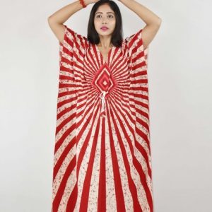 Jaisal Indonesian Red Kaftan