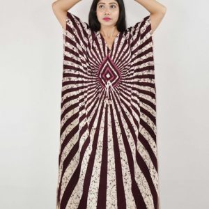 Jaisal Indonesian Maroon Kaftan