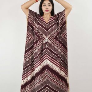 Jaisal Indonesian Maroon Kaftan