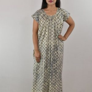 White & Black Maxi Nighty