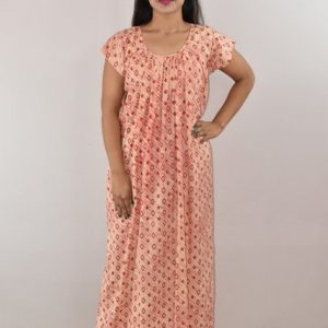White & Red Maxi Nighty