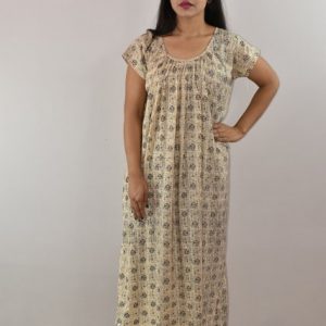 White & Black Maxi Nighty