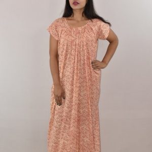 White & Red Maxi Nighty