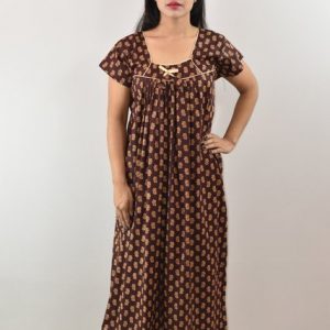 Maroon Square Neck Short Sleeve With Pipien
