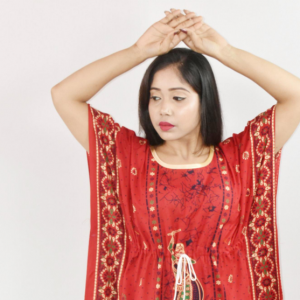 Red Gujri Kaftan Nighty