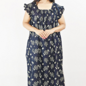 Bdrox Cotton Black Maxi Nighty