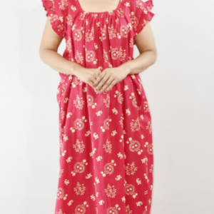 Bdrox Cotton Pink Maxi Nighty