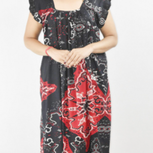 Bdrox Cotton Black Maxi Nighty