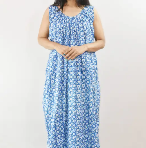 Red Cotton Maxi Nighty