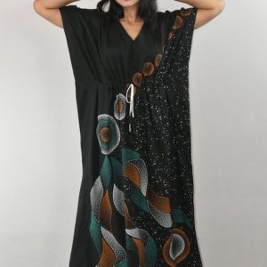 BDROX BlackCotton Kaftan Nighty