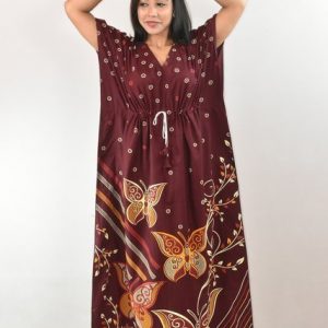 BDROX Maroon Cotton Kaftan Nighty