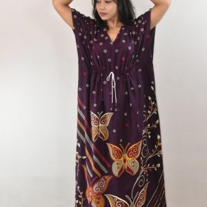 BDROX Purple Cotton Kaftan Nighty