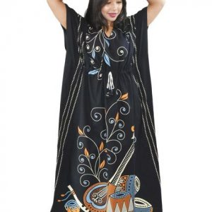 BDROX Daman Print Pure Cotton Blue Kaftan