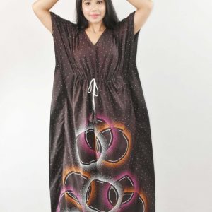 BDROX Pure Cotton Daman Print Brown Kaftan